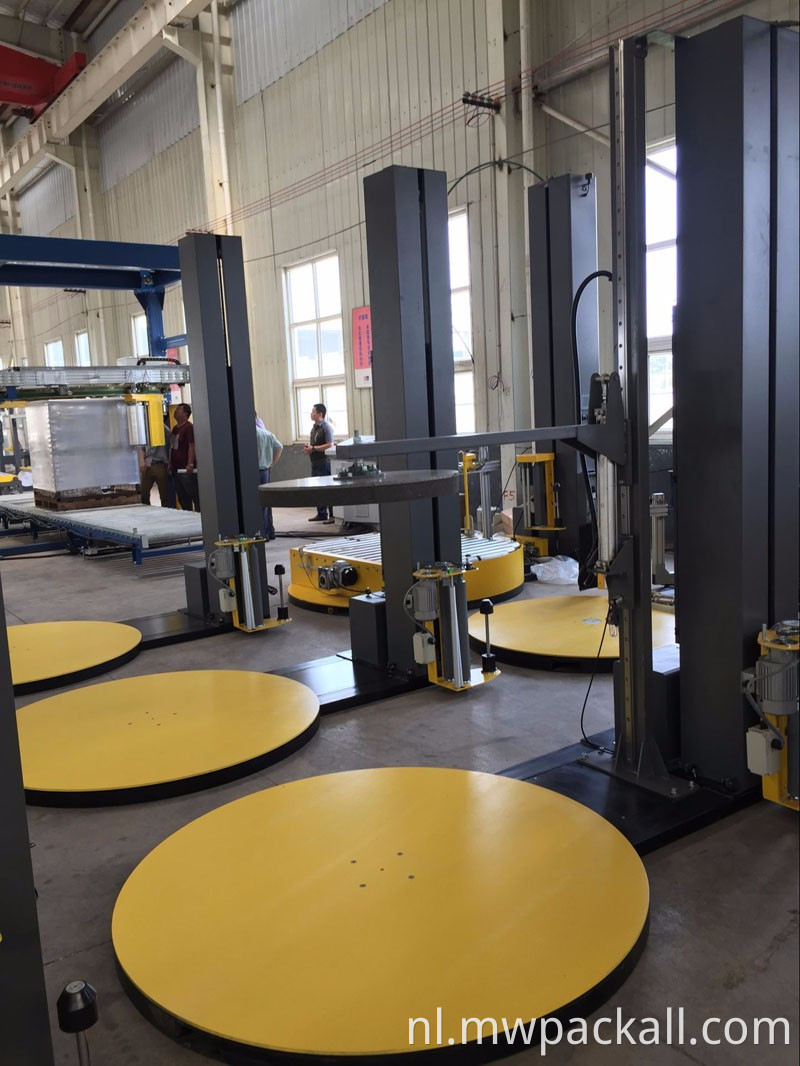 Mobile elektrische draaitafel Automatische rekhandleiding Handmatige top-platen stretchpakmachine /pallet wrapper